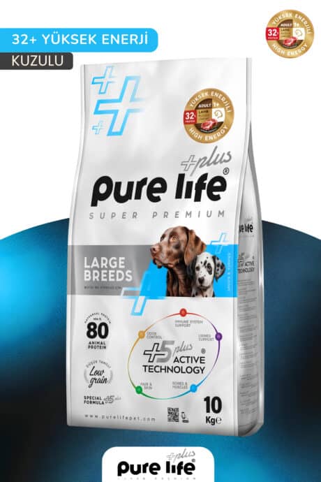 PURELİFE PLUS 32+ KUZU YETİŞKİN KÖPEK MAMASI 10KG