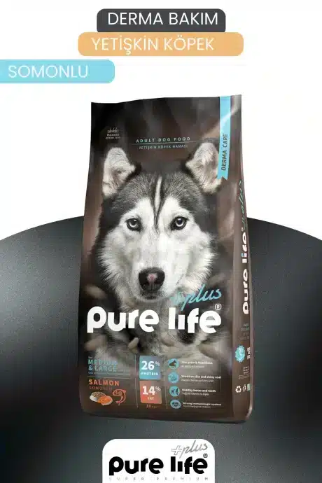 PURELİFE PLUS SOMONLU YETİŞKİN KÖPEK MAMASI 15KG