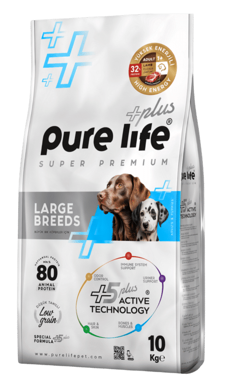 PURELİFE PLUS 32+ KUZU YETİŞKİN KÖPEK MAMASI 10KG