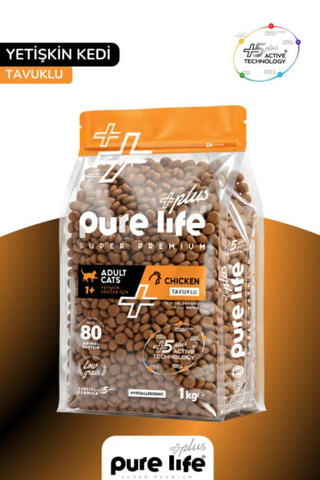 PureLife Plus Tavuklu Yetişkin Kedi Maması 1Kg